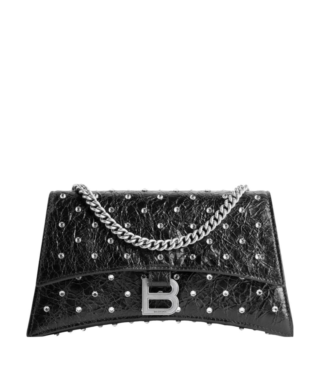 BALENCIAGA Черная кожаная сумка через плечо, фото 1