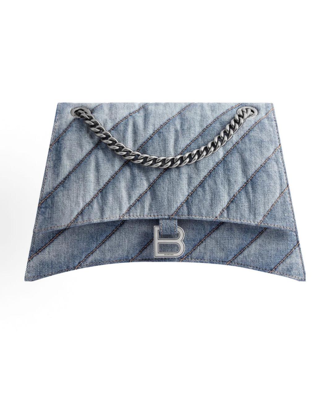 BALENCIAGA Голубая деним сумка через плечо, фото 2