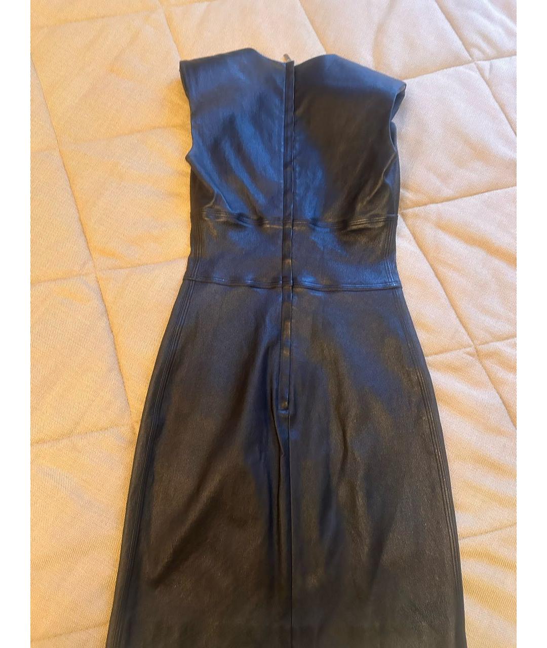 LOUIS VUITTON Черное кожаное платье, фото 3