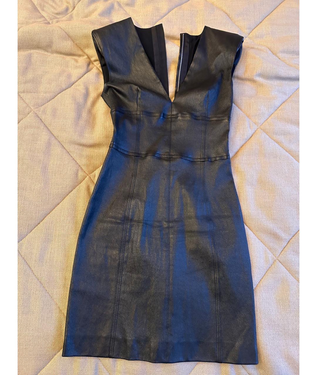 LOUIS VUITTON Черное кожаное платье, фото 7