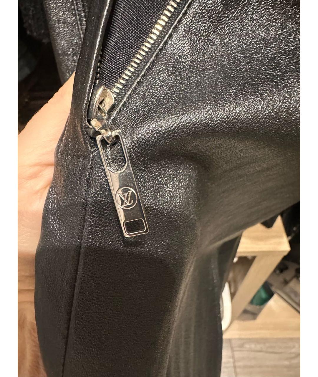 LOUIS VUITTON Черное кожаное платье, фото 6