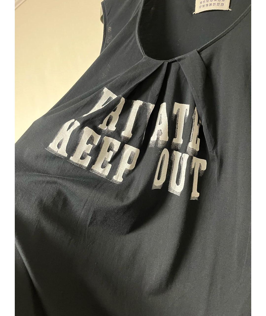 MAISON MARGIELA Черная хлопковая майка, фото 5