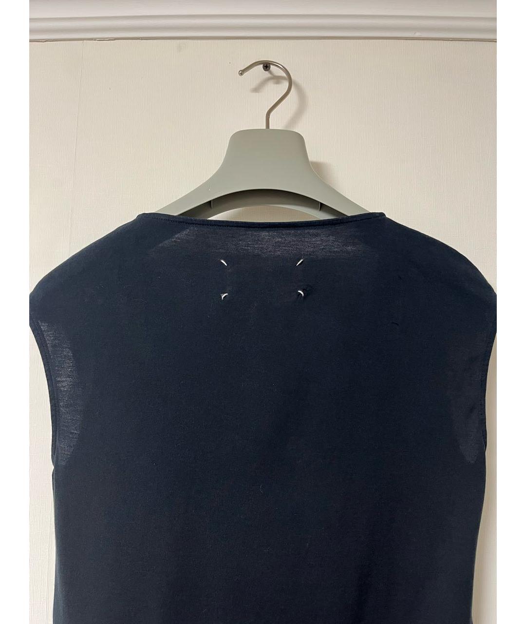 MAISON MARGIELA Черная хлопковая майка, фото 4