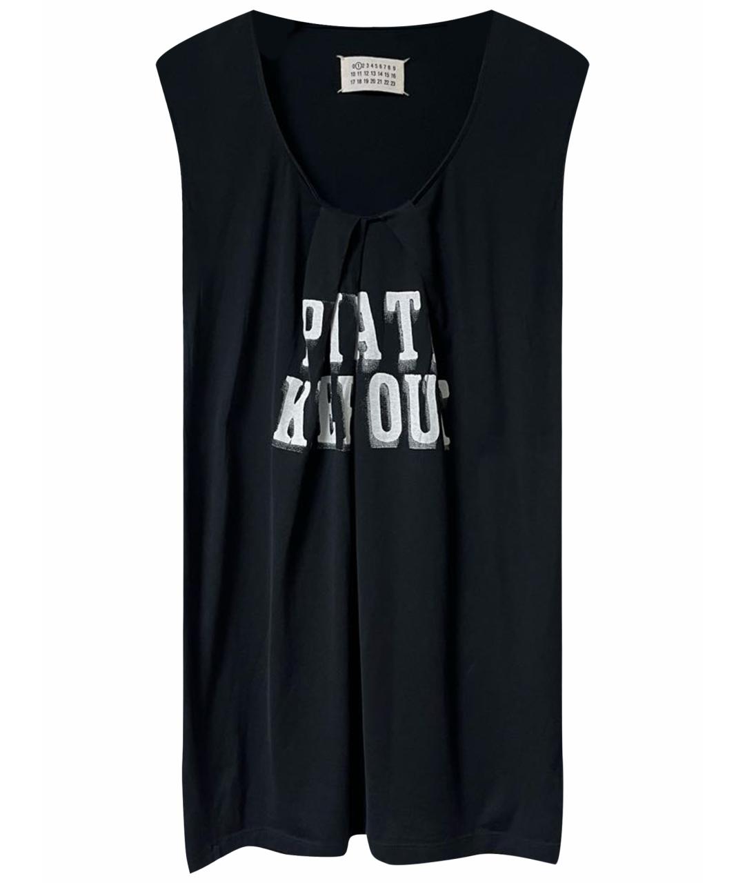 MAISON MARGIELA Черная хлопковая майка, фото 1