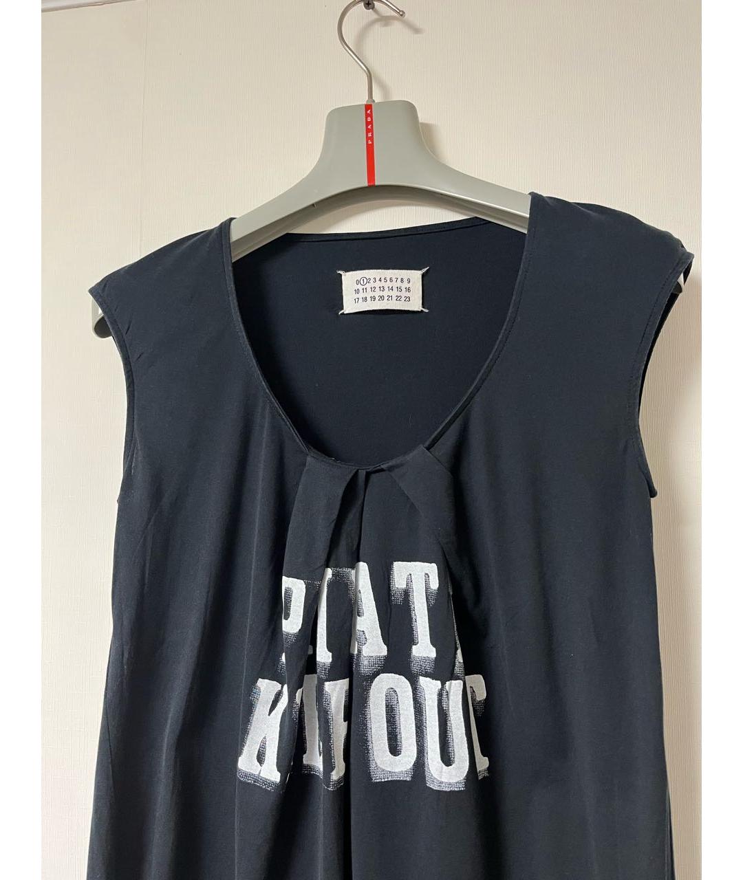 MAISON MARGIELA Черная хлопковая майка, фото 2