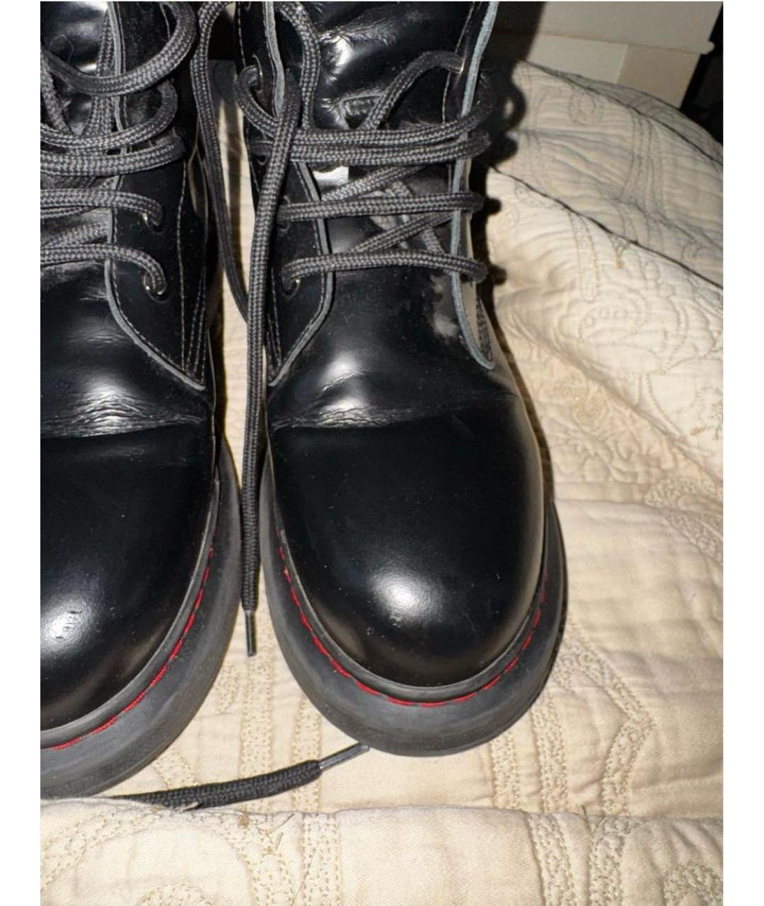 ALEXANDER MCQUEEN Черные кожаные ботинки, фото 6