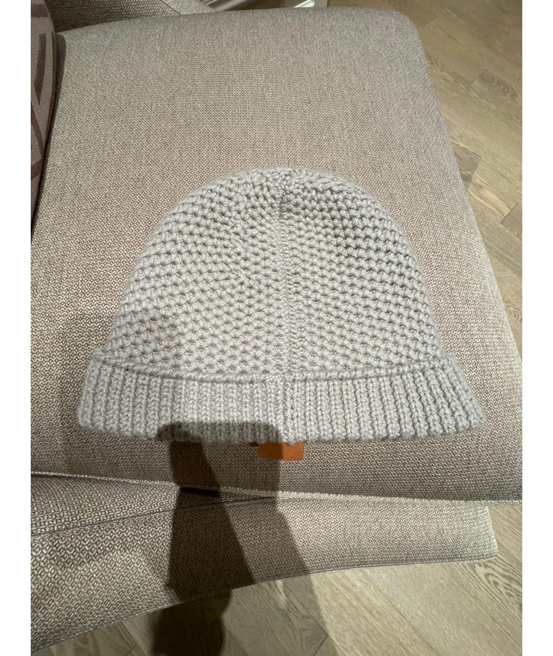 LORO PIANA Бежевая кашемировая шапка, фото 2