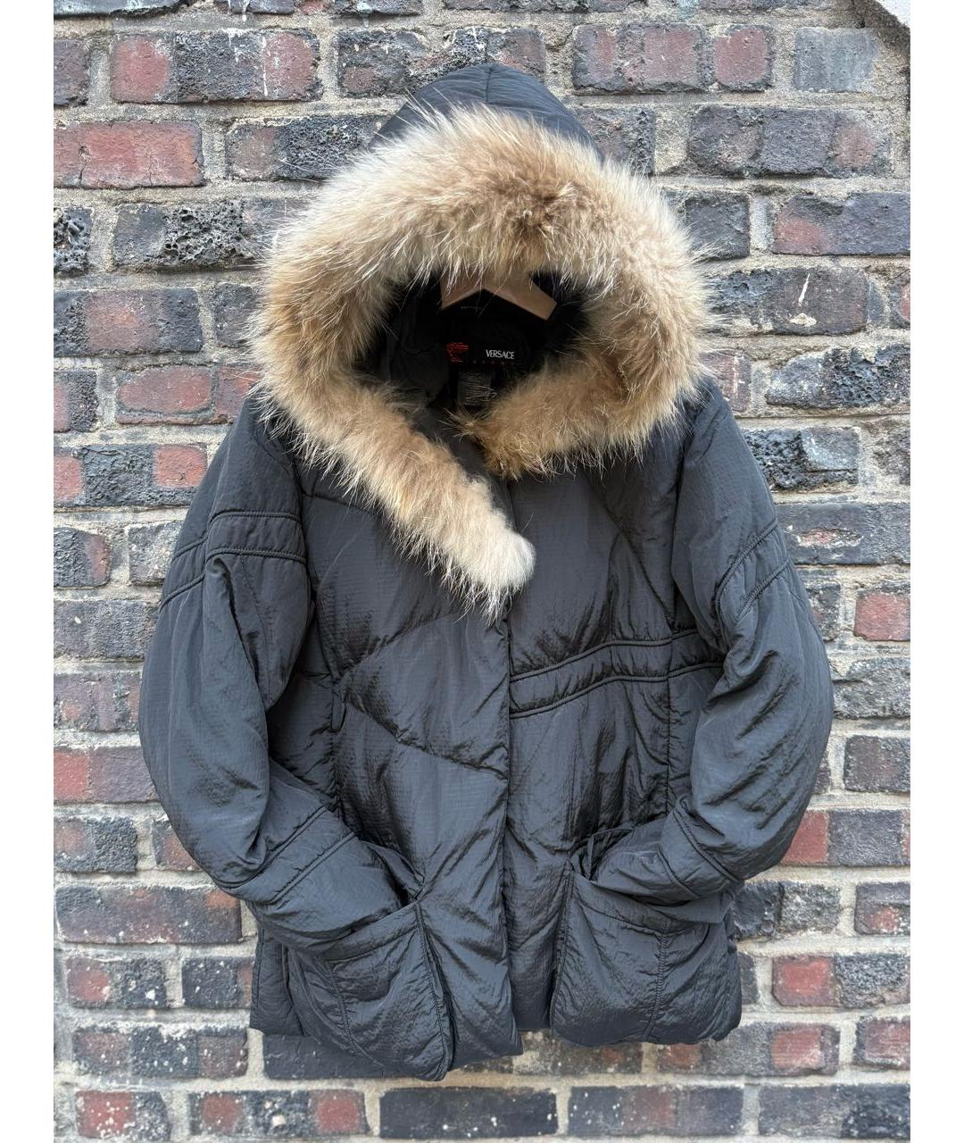 VERSACE Черный пуховик, фото 4