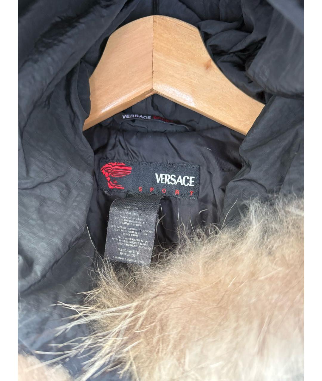 VERSACE Черный пуховик, фото 3