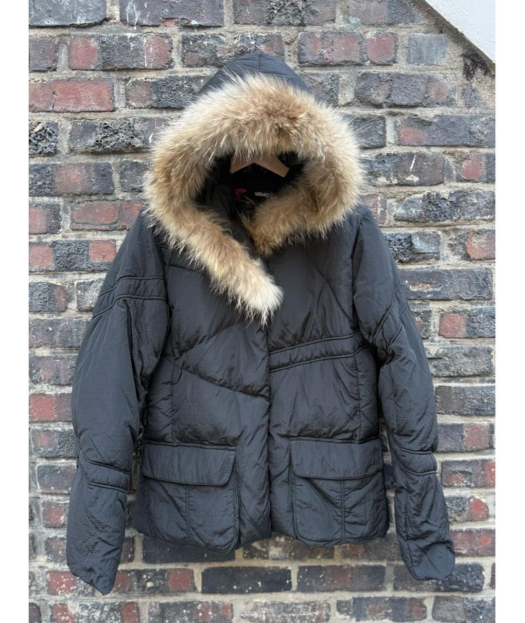 VERSACE Черный пуховик, фото 2