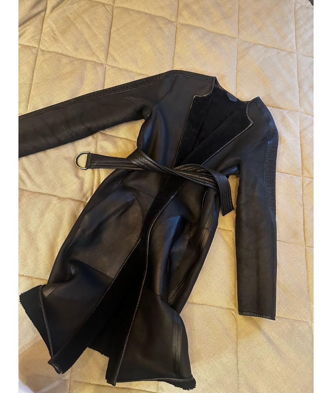 LOUIS VUITTON Черная кожаная дубленка, фото 7