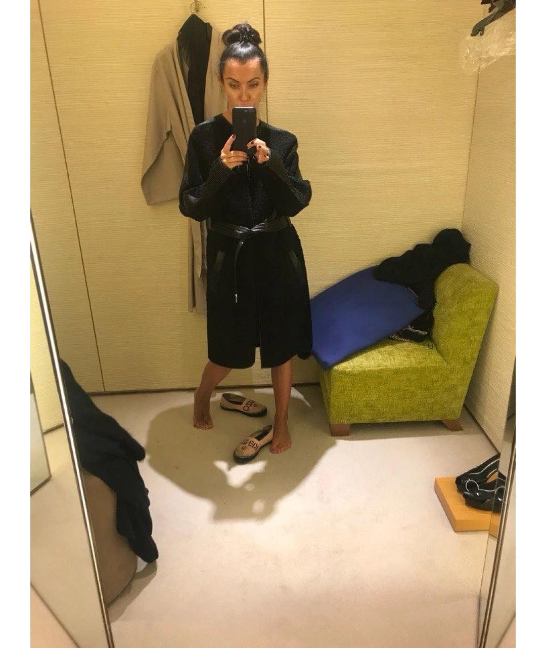 LOUIS VUITTON Черная кожаная дубленка, фото 5