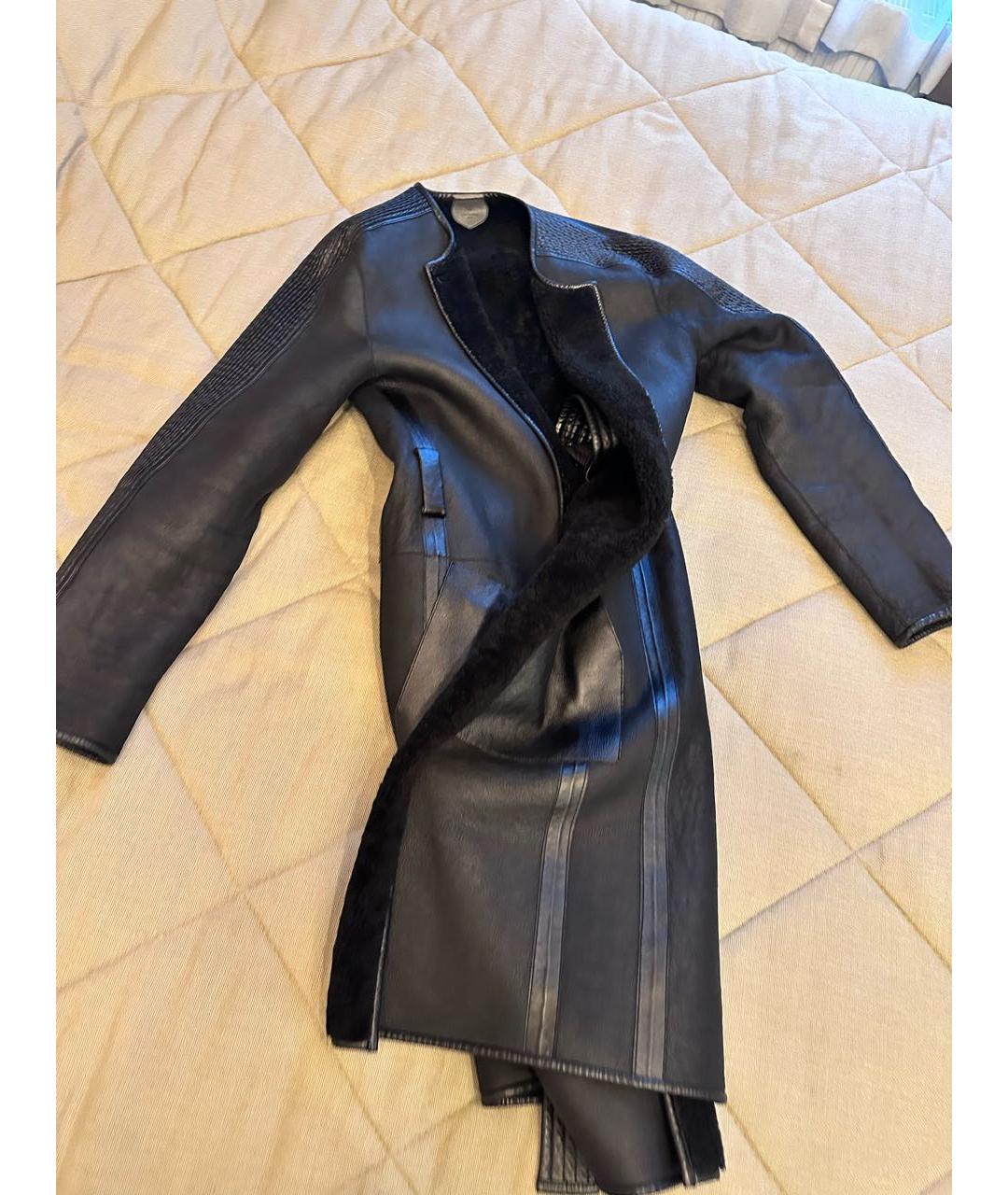 LOUIS VUITTON Черная кожаная дубленка, фото 4