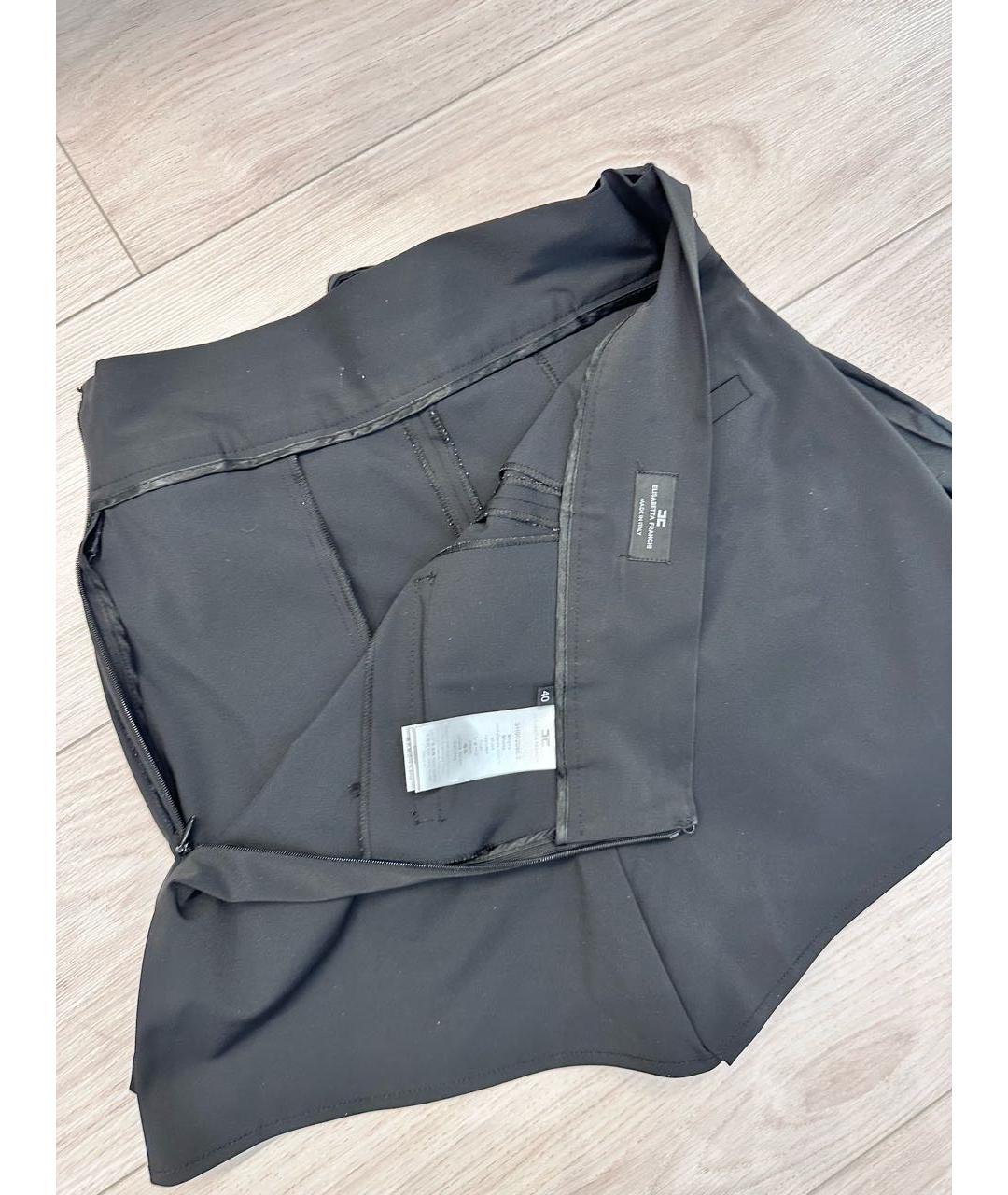 ELISABETTA FRANCHI Черные полиэстеровые шорты, фото 3