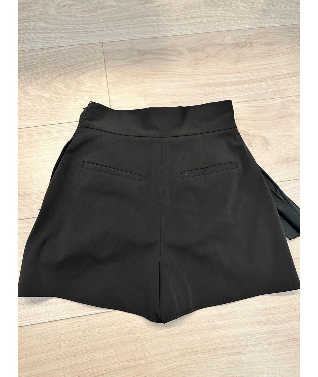 ELISABETTA FRANCHI Черные полиэстеровые шорты, фото 2