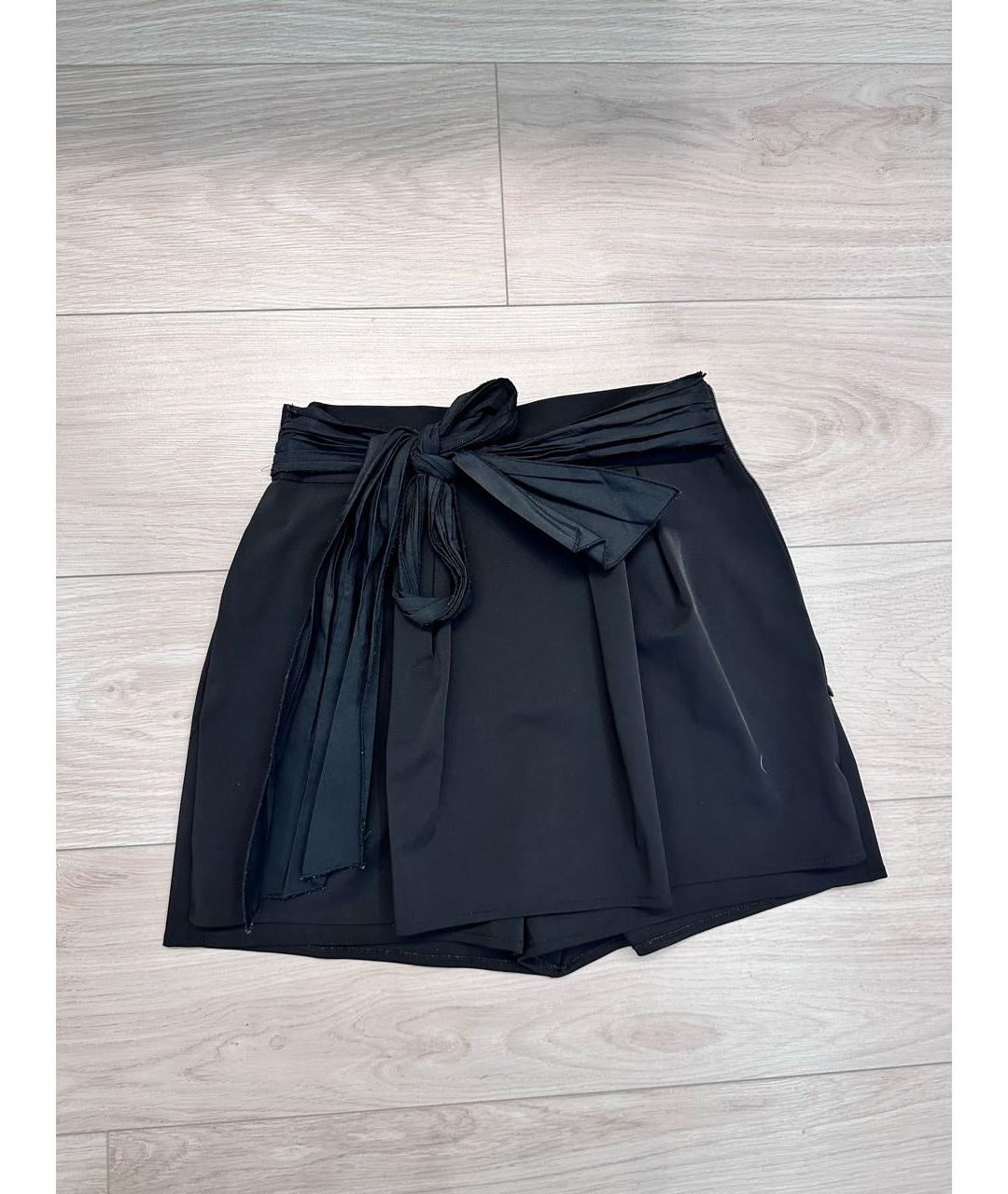 ELISABETTA FRANCHI Черные полиэстеровые шорты, фото 5