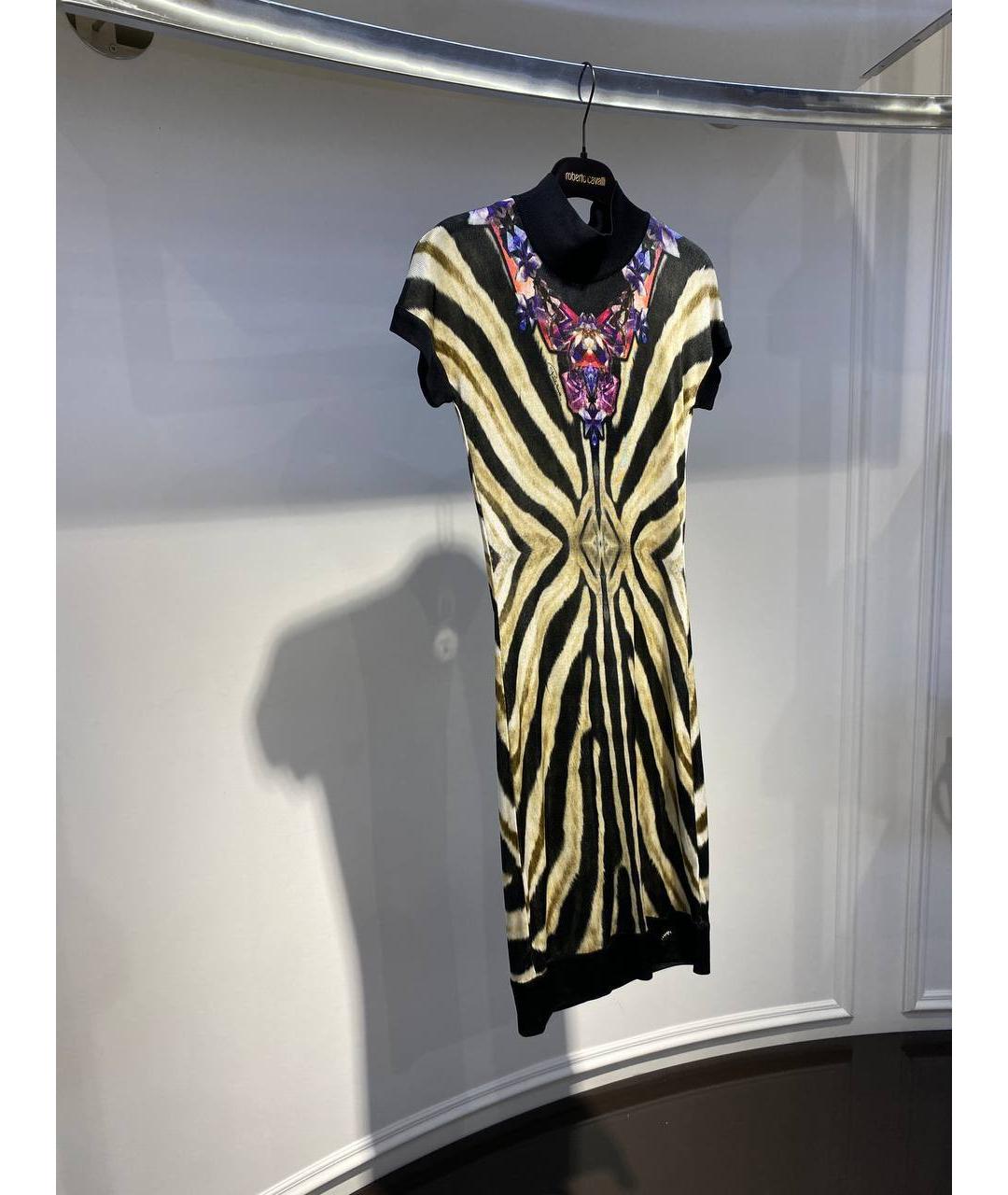 ROBERTO CAVALLI Мульти вискозное вечернее платье, фото 2