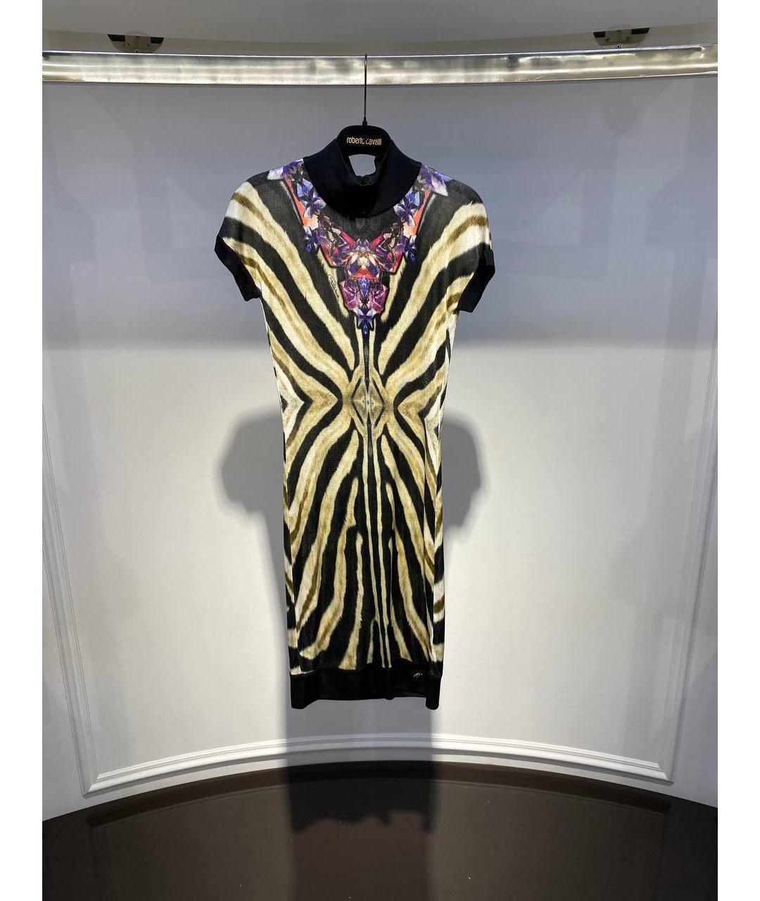 ROBERTO CAVALLI Мульти вискозное вечернее платье, фото 4