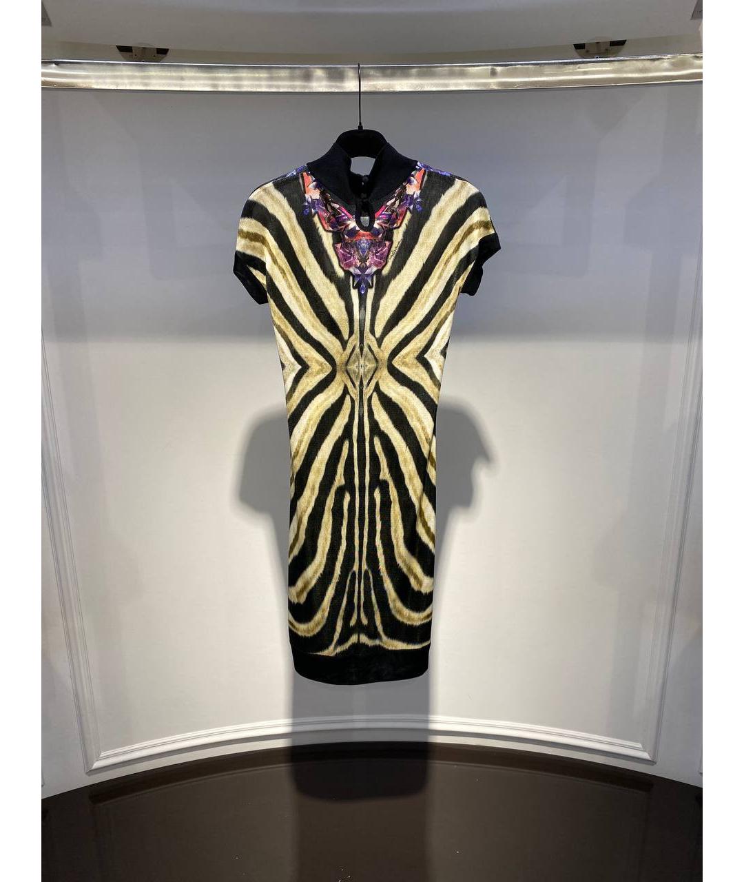 ROBERTO CAVALLI Мульти вискозное вечернее платье, фото 3