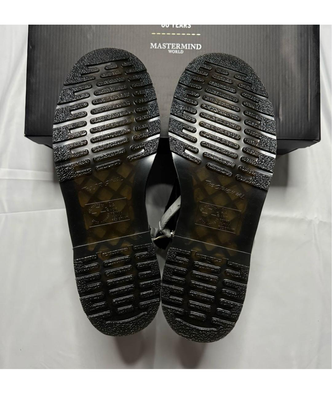 MASTERMIND WORLD Черные кожаные высокие ботинки, фото 4