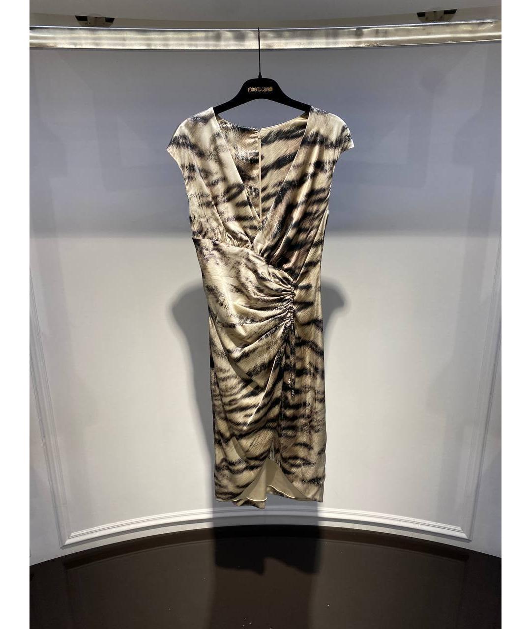 ROBERTO CAVALLI Мульти вискозное вечернее платье, фото 4