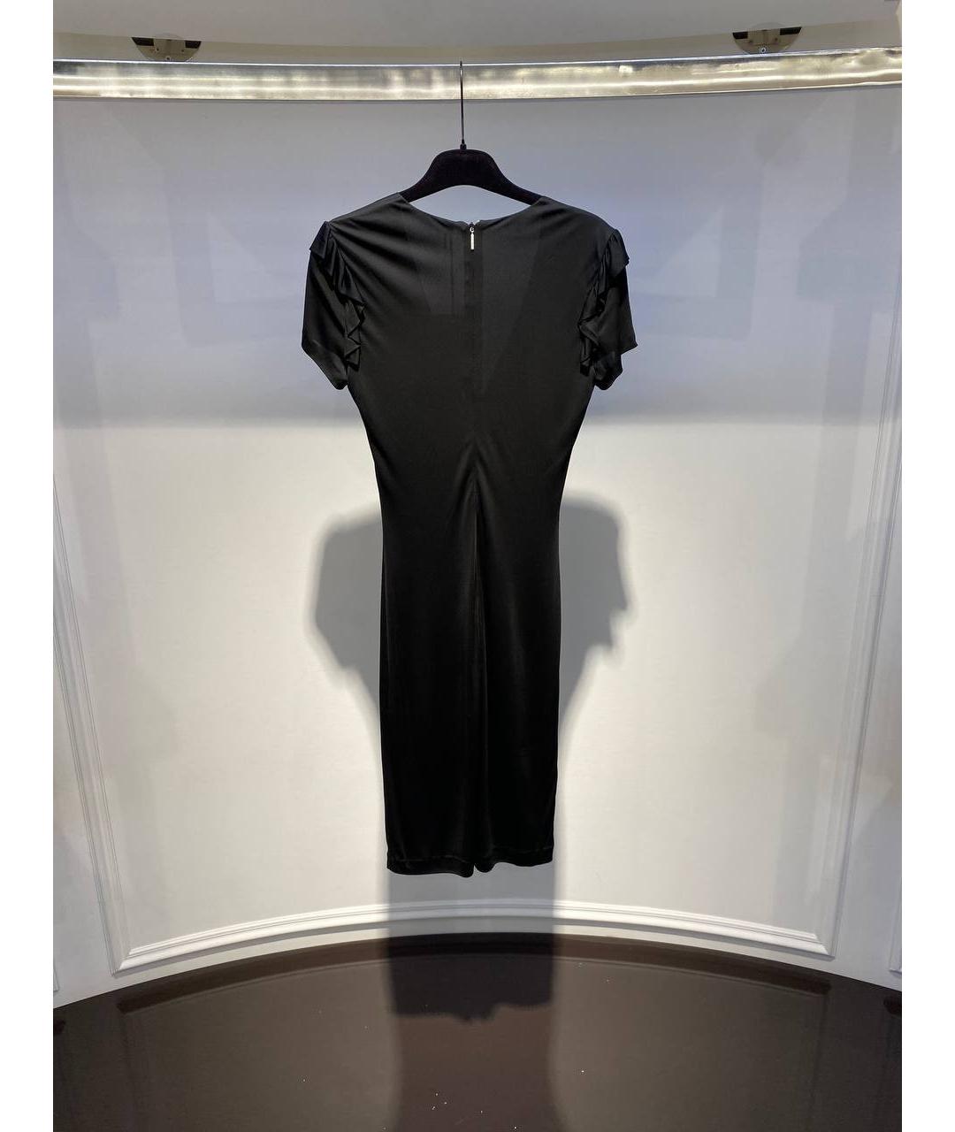 ROBERTO CAVALLI Черное шелковое платье, фото 3