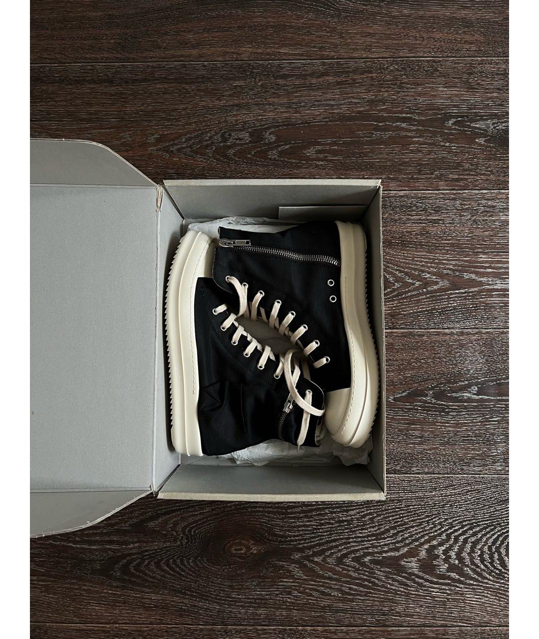 RICK OWENS DRKSHDW Черные синтетические высокие кроссовки / кеды, фото 5