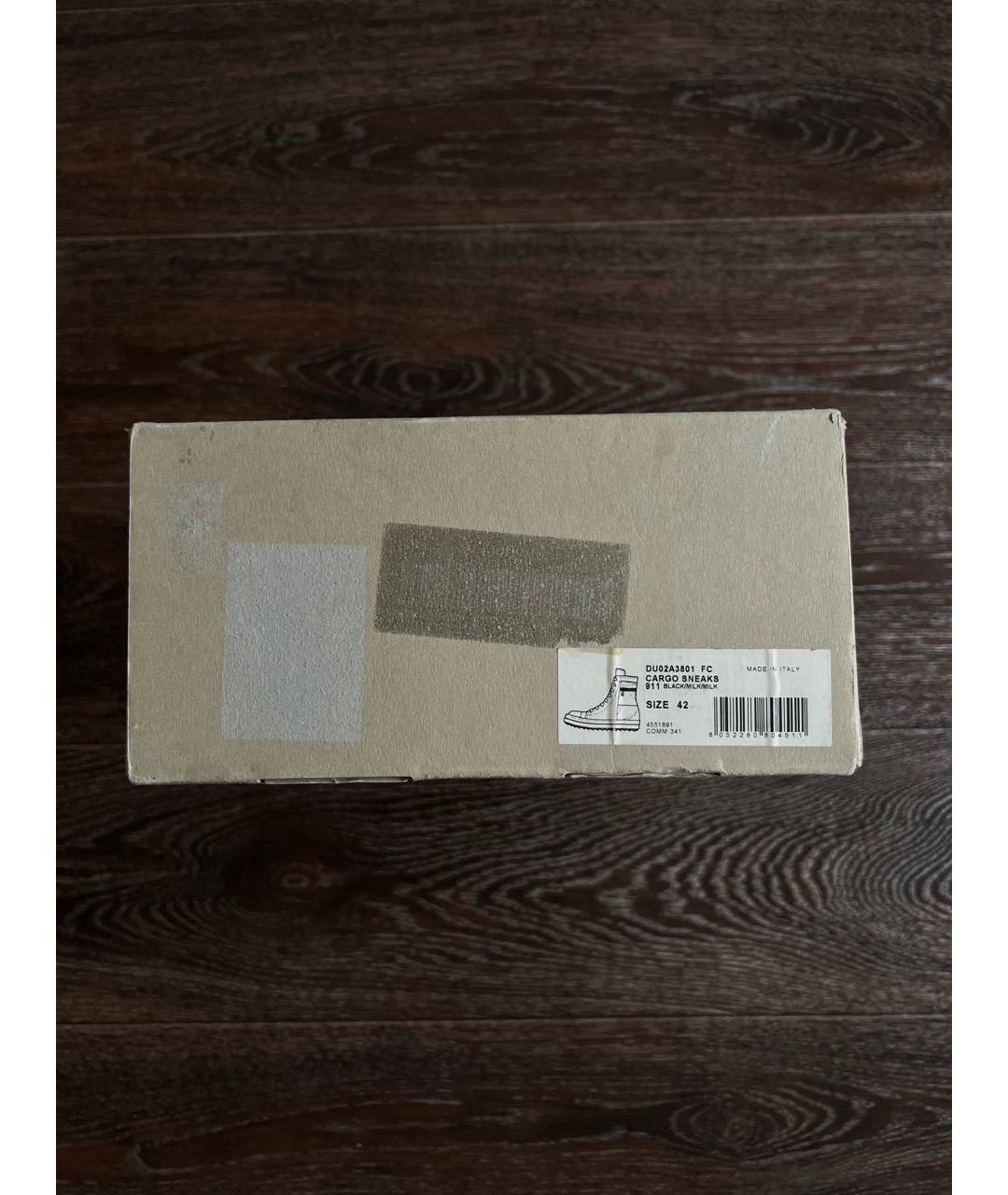 RICK OWENS DRKSHDW Черные синтетические высокие кроссовки / кеды, фото 8