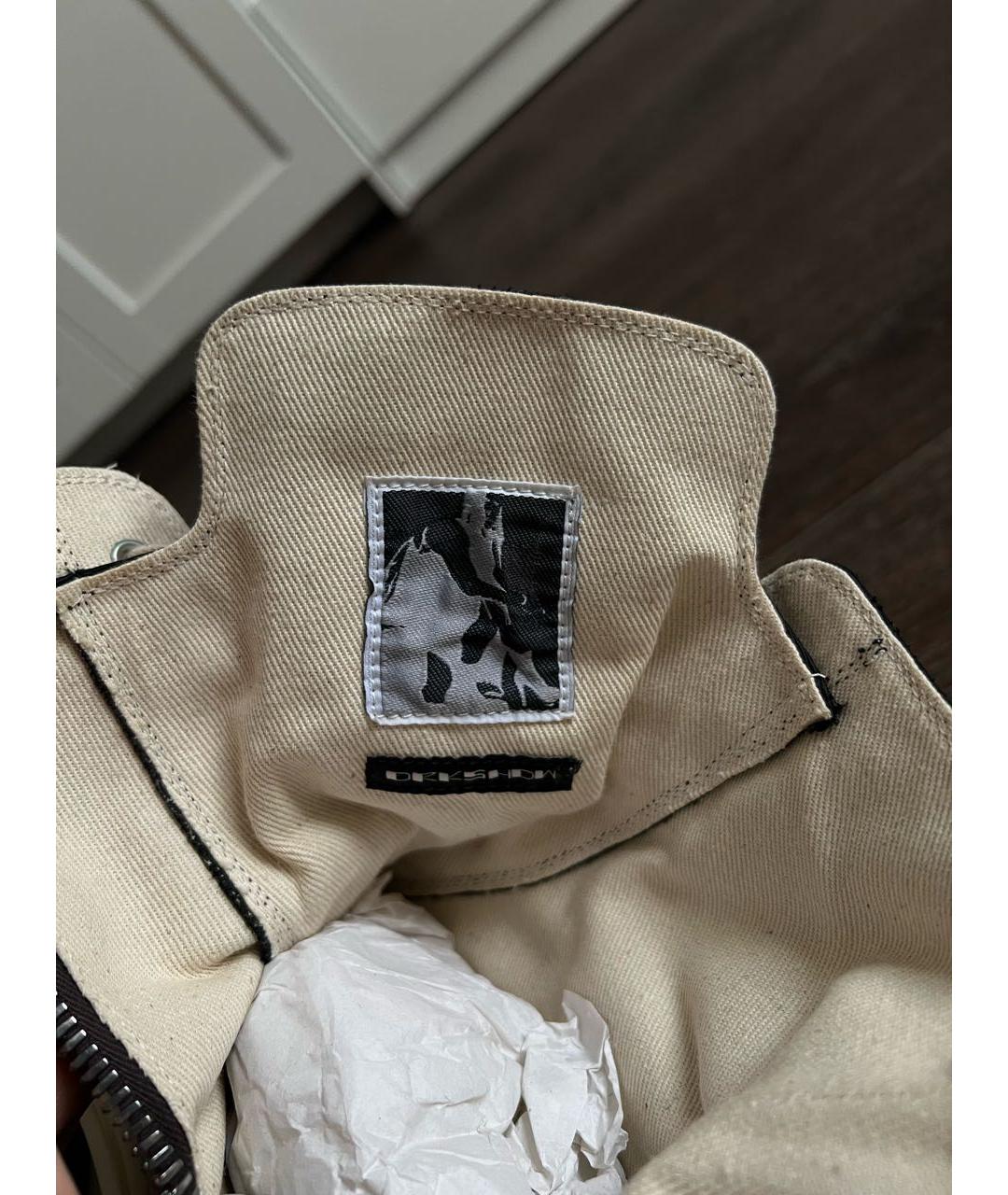 RICK OWENS DRKSHDW Черные синтетические высокие кроссовки / кеды, фото 7