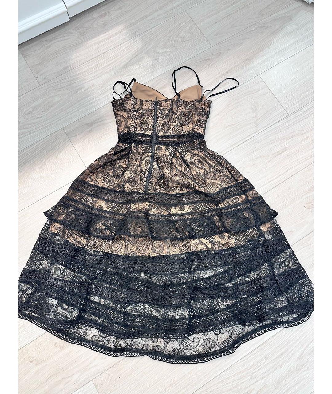 SELF-PORTRAIT Черное полиэстеровое коктейльное платье, фото 2