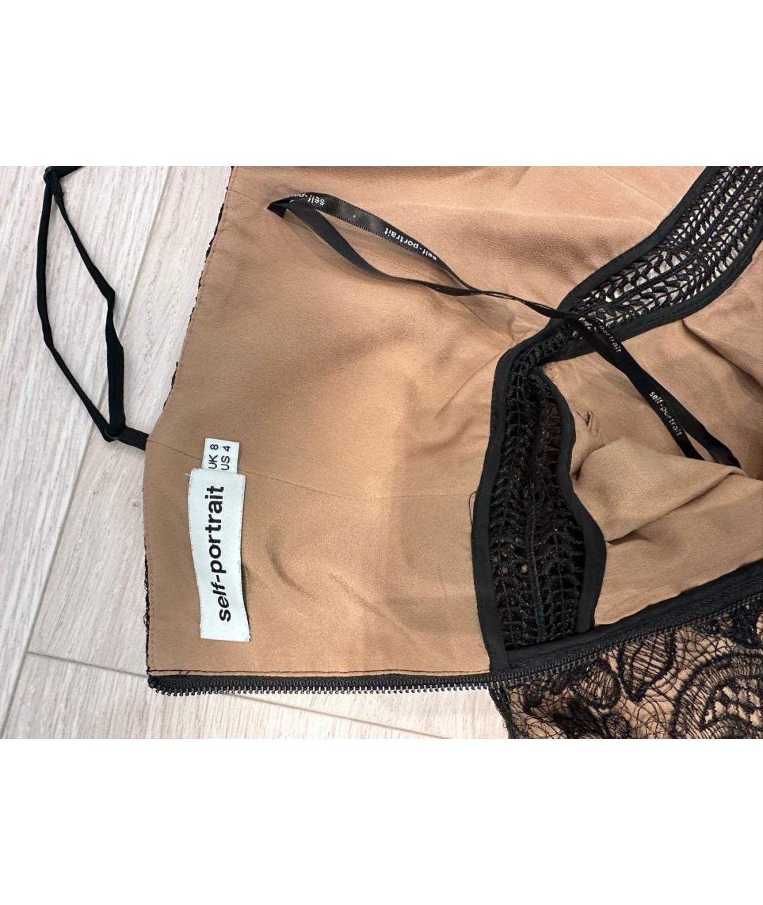 SELF-PORTRAIT Черное полиэстеровое коктейльное платье, фото 3