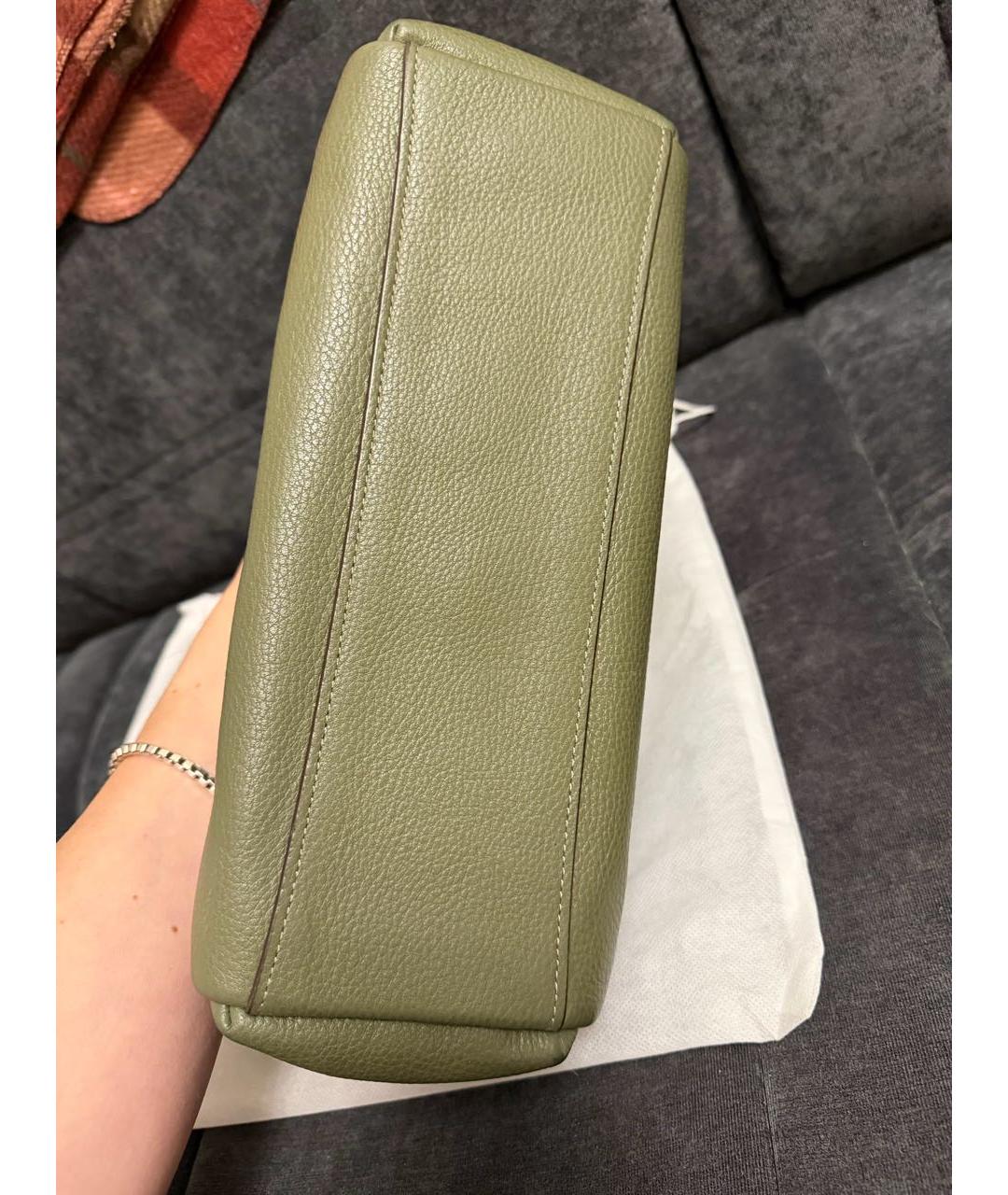 COACH Зеленая кожаная сумка через плечо, фото 6