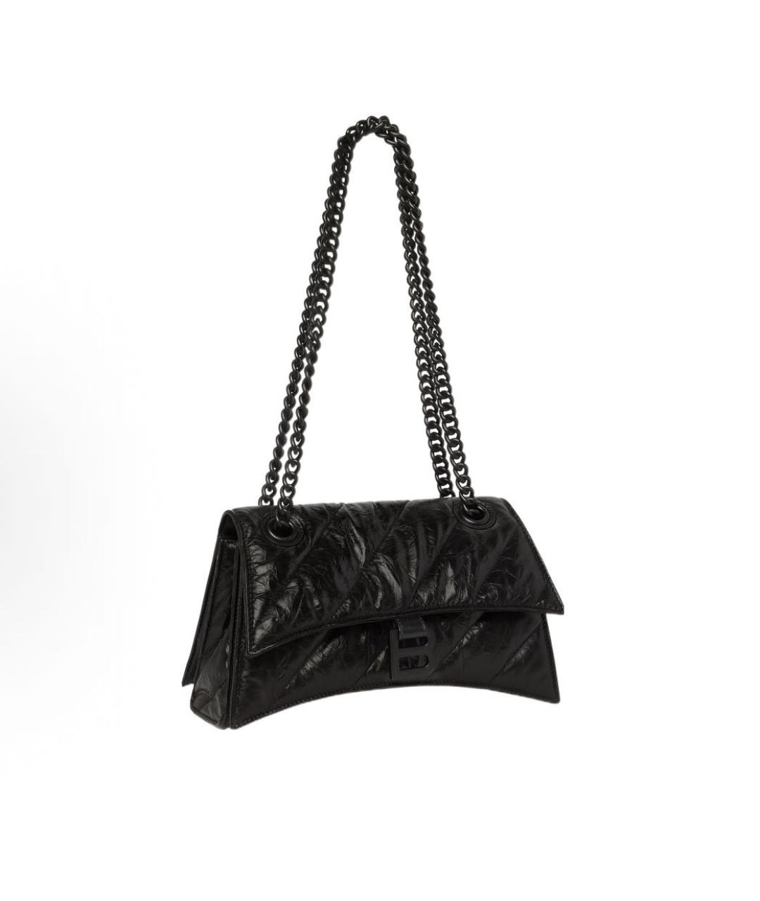 BALENCIAGA Черная кожаная сумка через плечо, фото 2