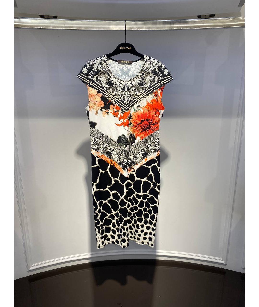 ROBERTO CAVALLI Мульти вискозное вечернее платье, фото 4