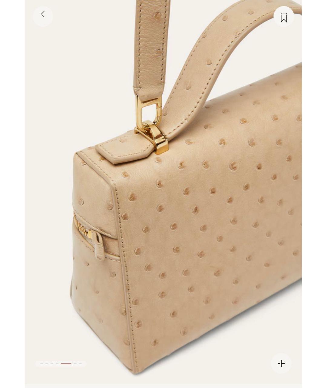 LORO PIANA Бежевая сумка через плечо из экзотической кожи, фото 2