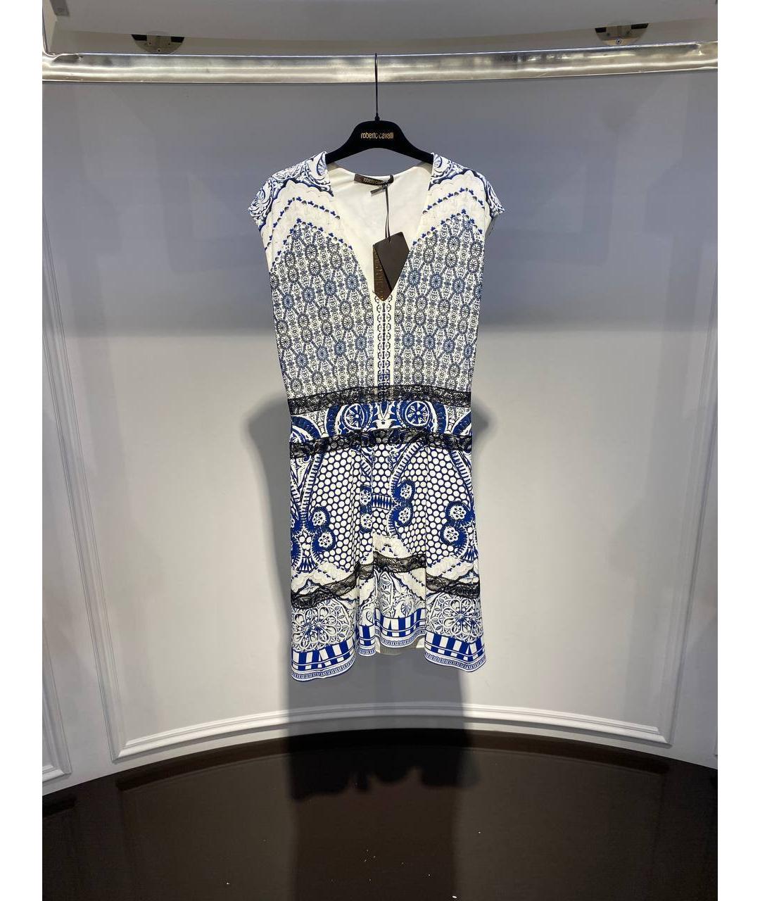 ROBERTO CAVALLI Белое вискозное платье, фото 4