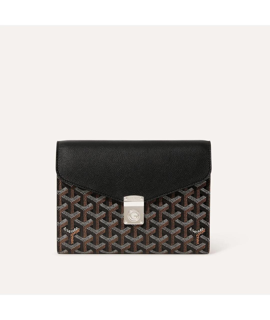 GOYARD Черная кожаная сумка через плечо, фото 8