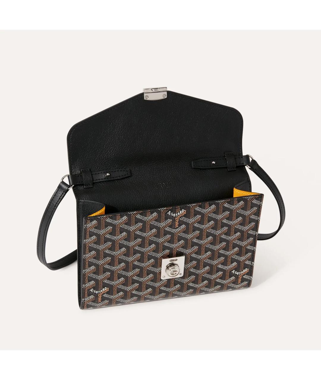 GOYARD Черная кожаная сумка через плечо, фото 2