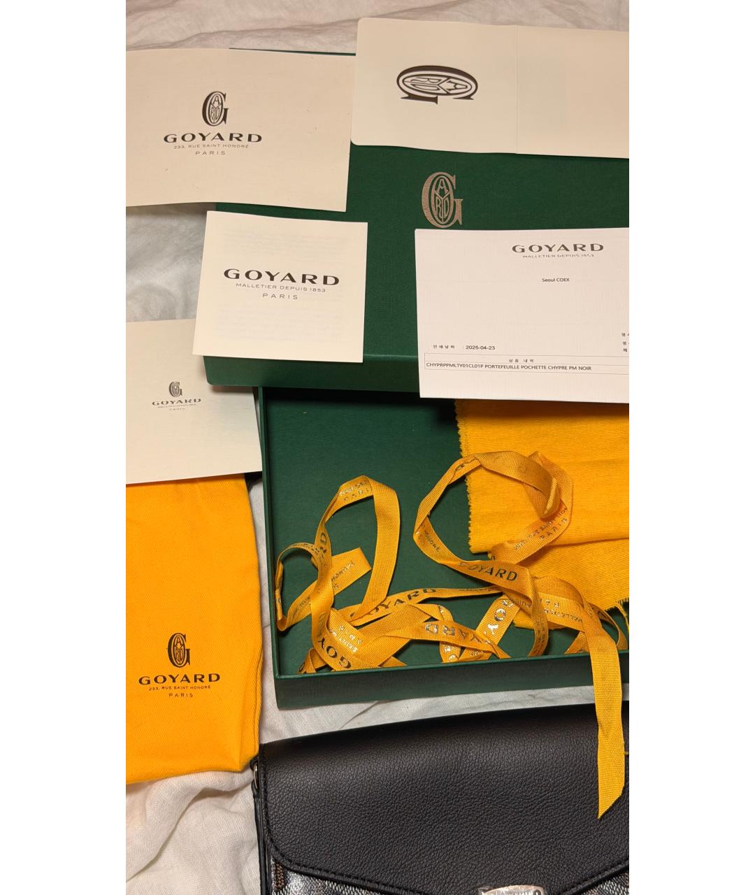 GOYARD Черная кожаная сумка через плечо, фото 6