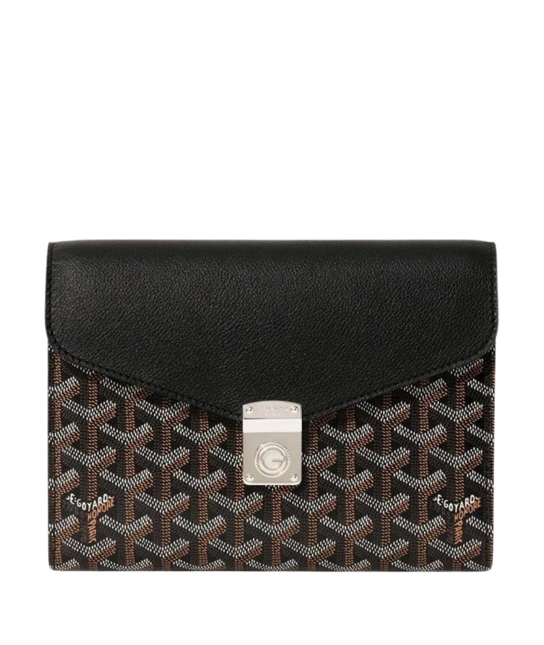 GOYARD Черная кожаная сумка через плечо, фото 1