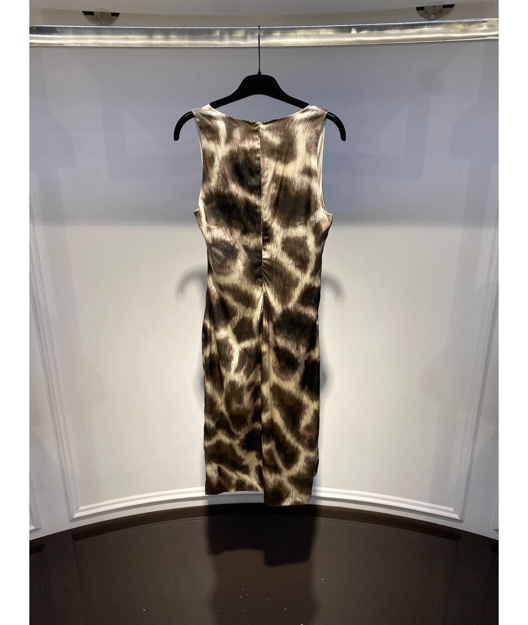 ROBERTO CAVALLI Мульти шелковое платье, фото 3