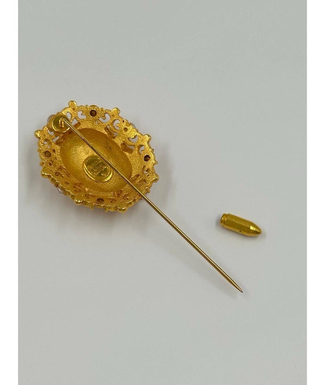 CHRISTIAN DIOR Золотая позолоченная булавка / брошь, фото 7