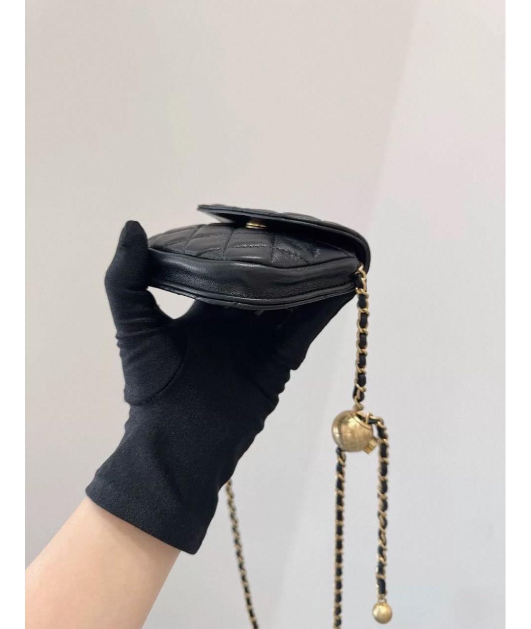 CHANEL Черная кожаная сумка через плечо, фото 8