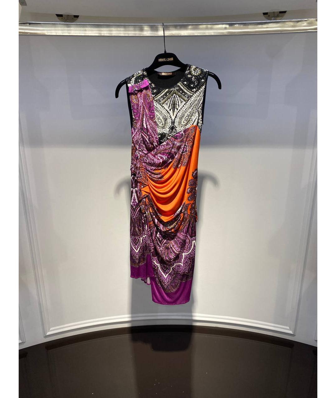 ROBERTO CAVALLI Мульти вискозное платье, фото 4