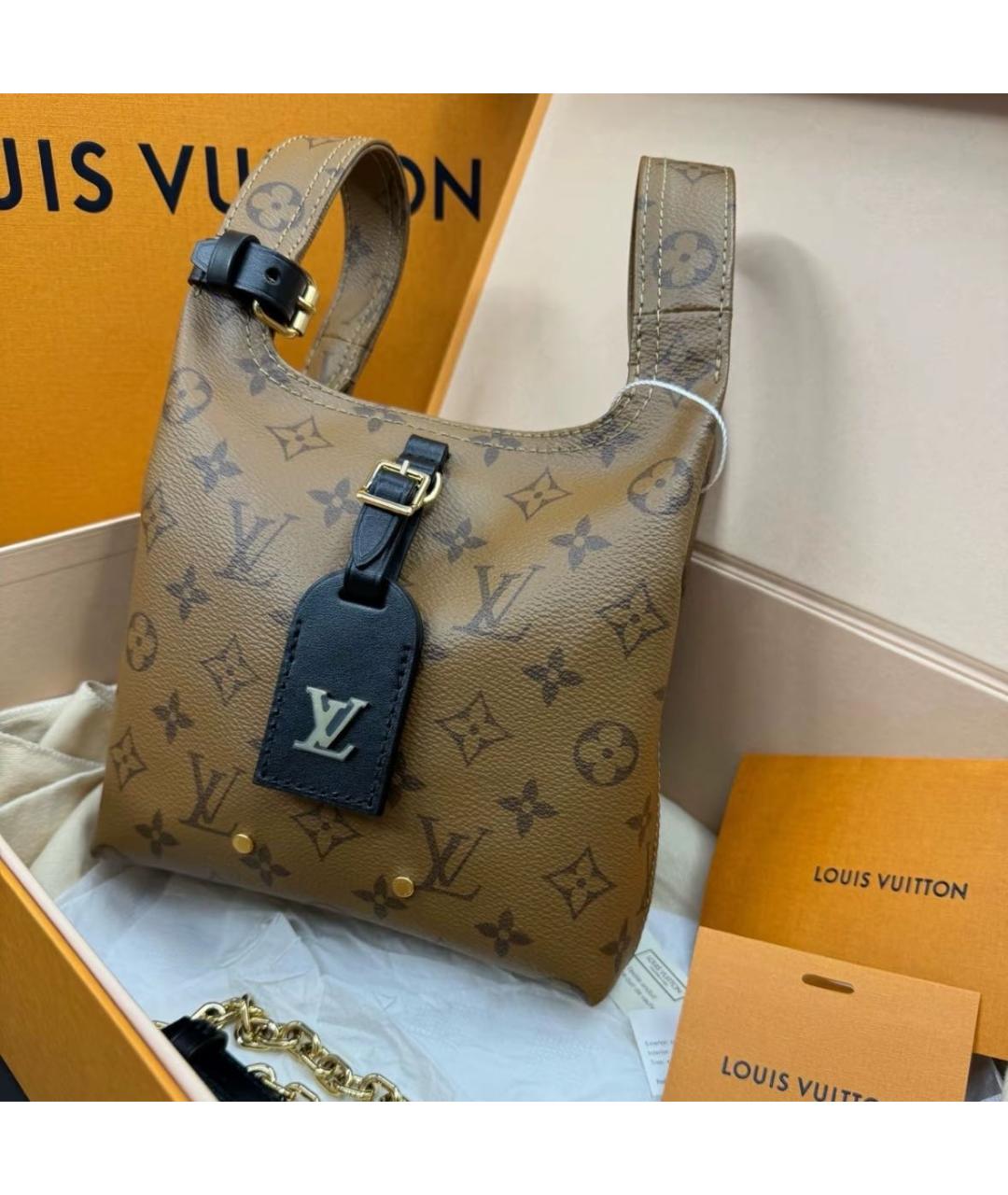 LOUIS VUITTON Коричневая сумка с короткими ручками, фото 2