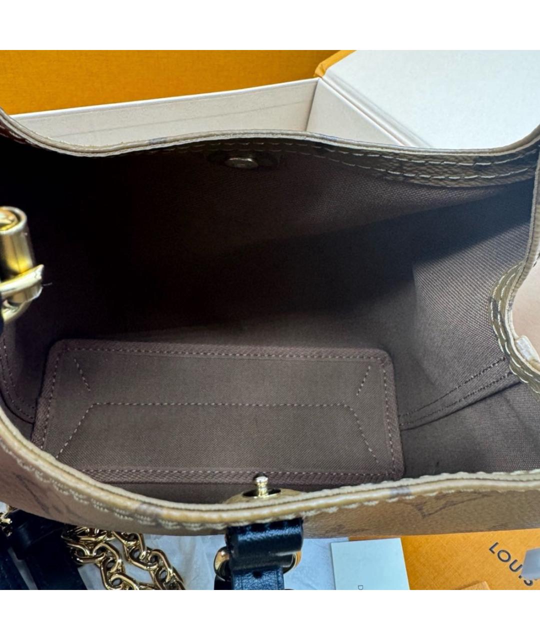 LOUIS VUITTON Коричневая сумка с короткими ручками, фото 4