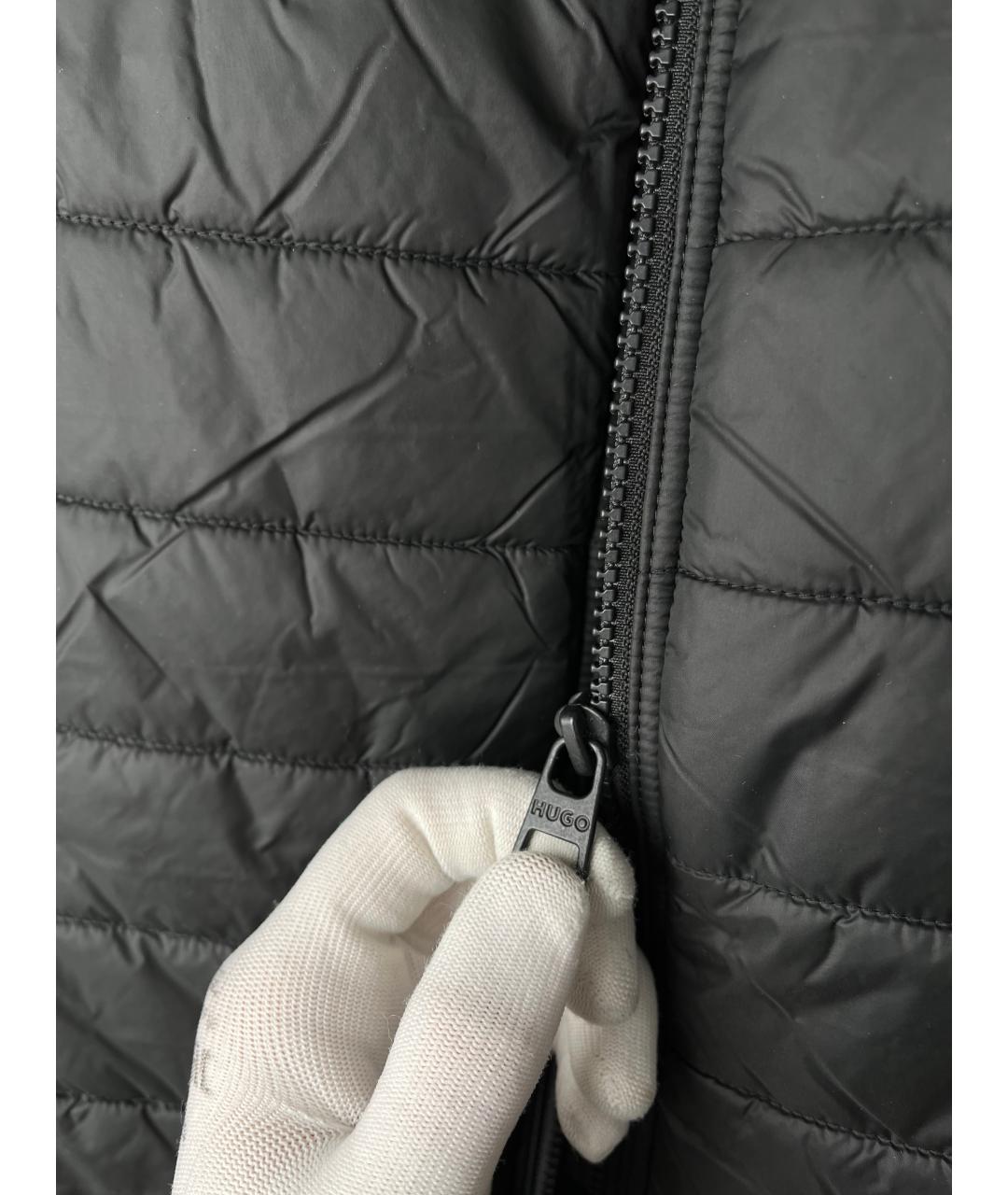 HUGO Черный полиэстеровый жилет, фото 4