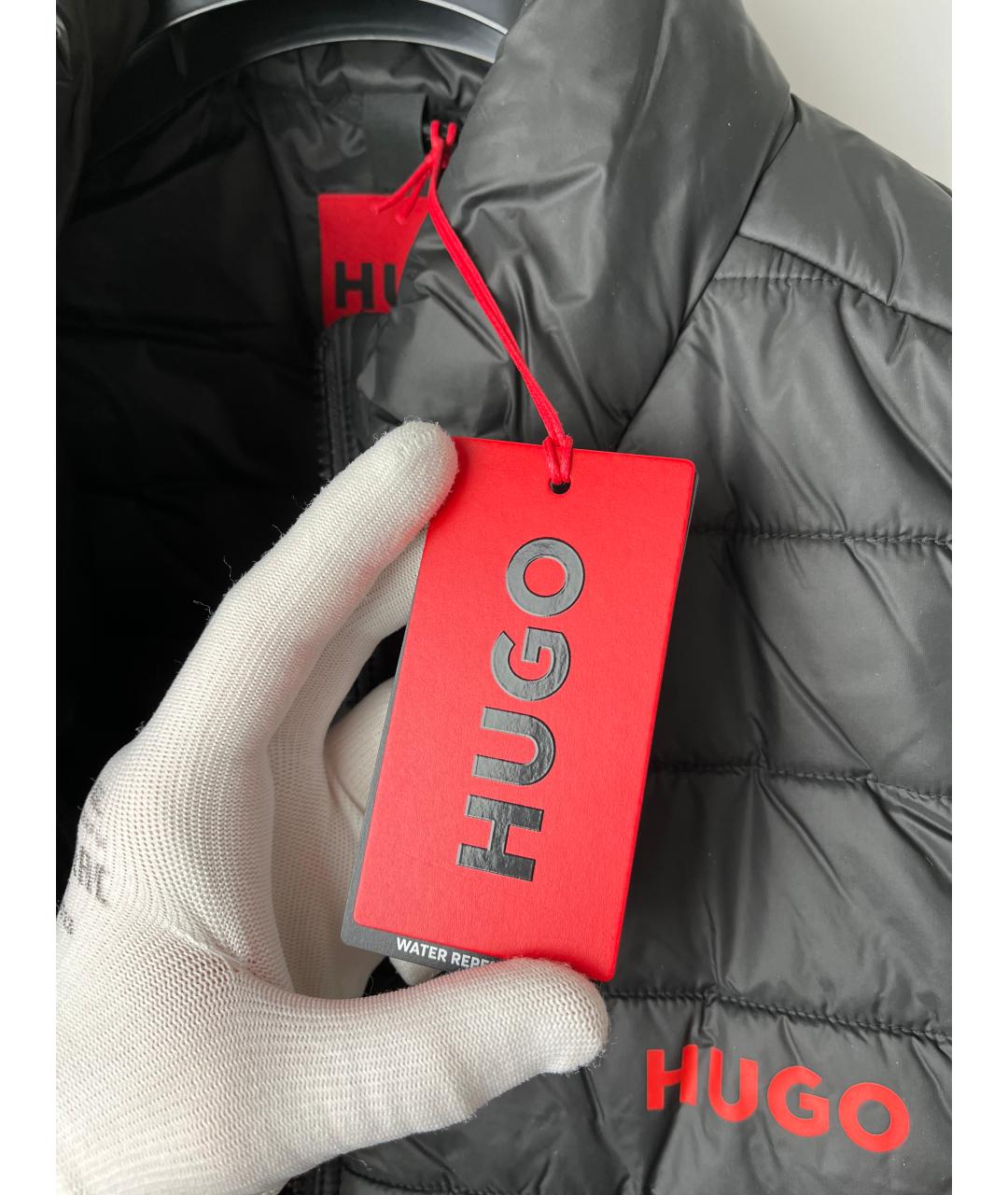 HUGO Черный полиэстеровый жилет, фото 6