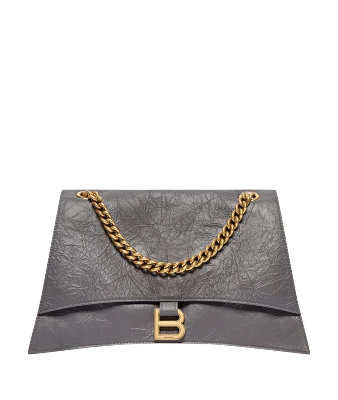 BALENCIAGA Серая кожаная сумка через плечо, фото 1