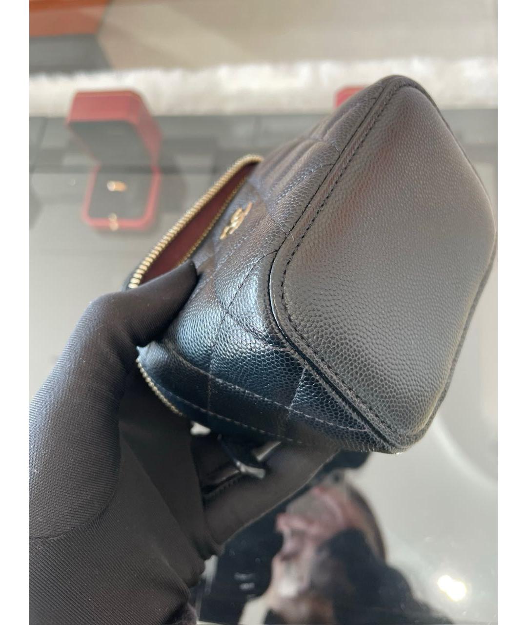 CHANEL Черная кожаная сумка через плечо, фото 7